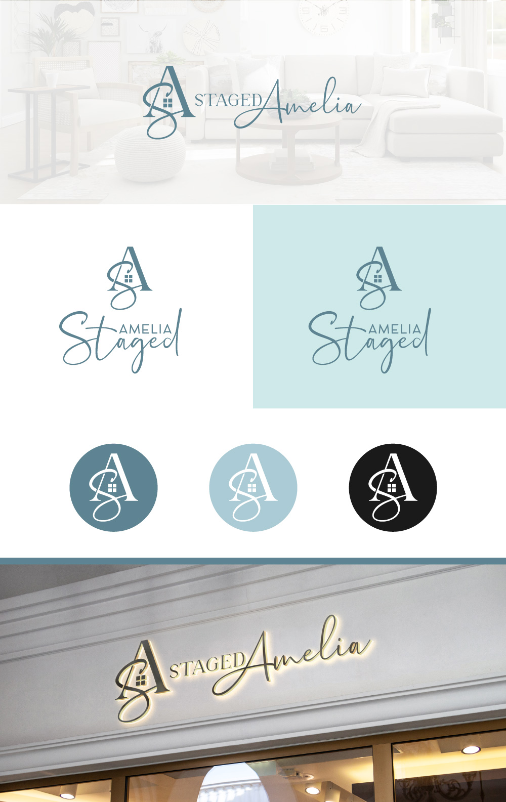 Logo Design by Amethystica for Staged Amelia | Design #29514423