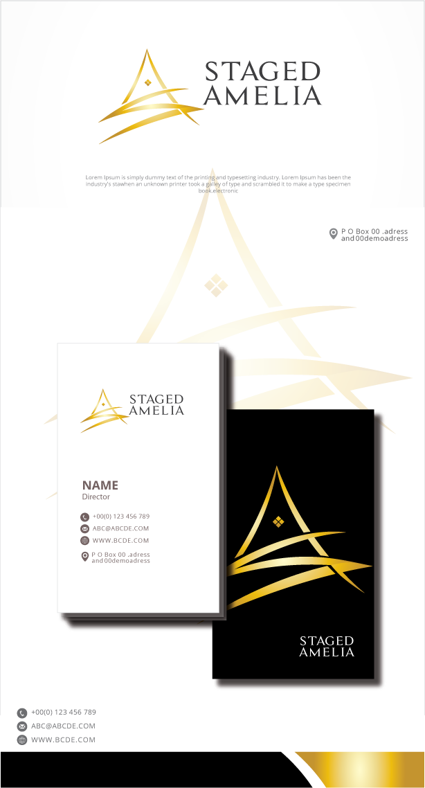 Logo Design by graphicevolution for Staged Amelia | Design #29480006