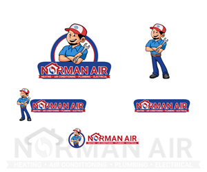 Logo Design by Sudarmawan for Norman Heating and Air Conditioning | Design #29409458