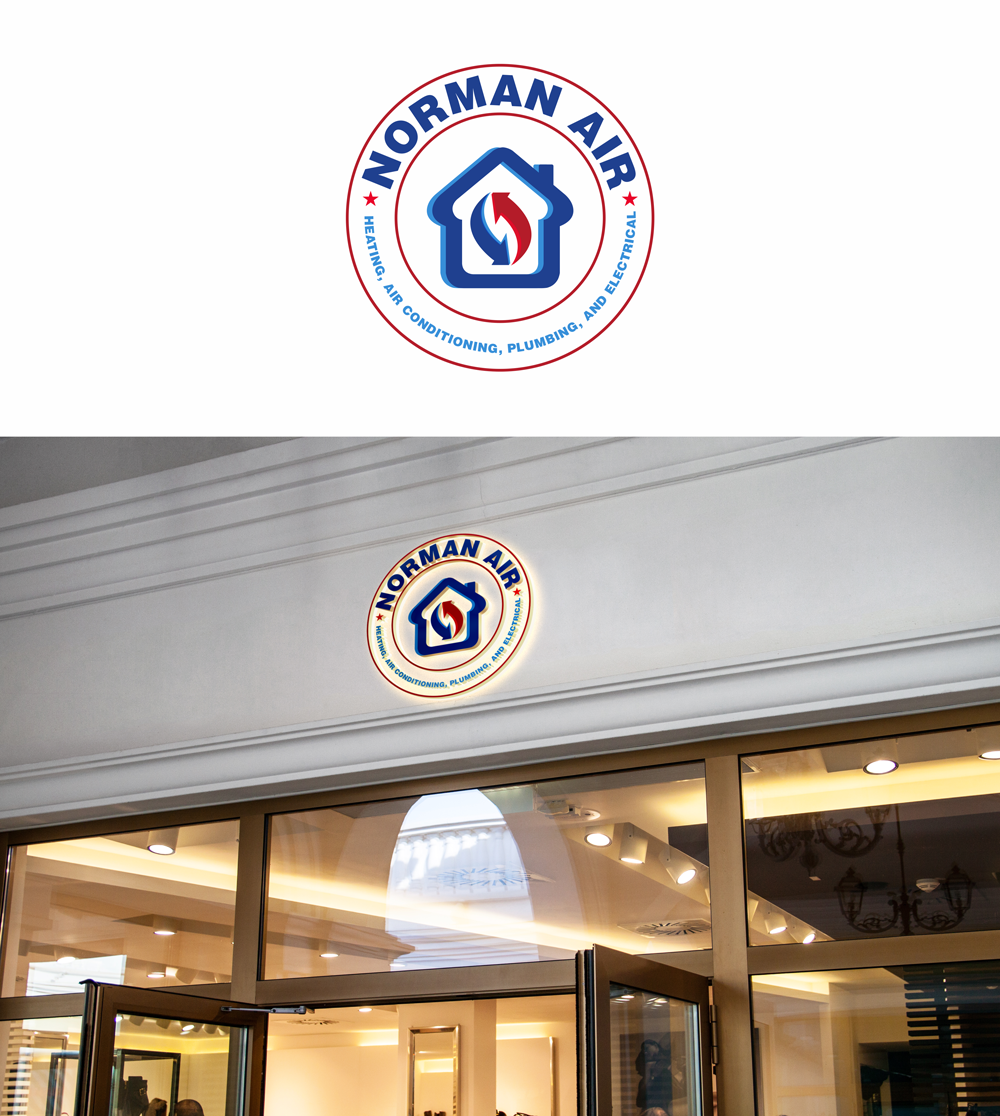 Logo Design by RA-bica for Norman Heating and Air Conditioning | Design #29413205