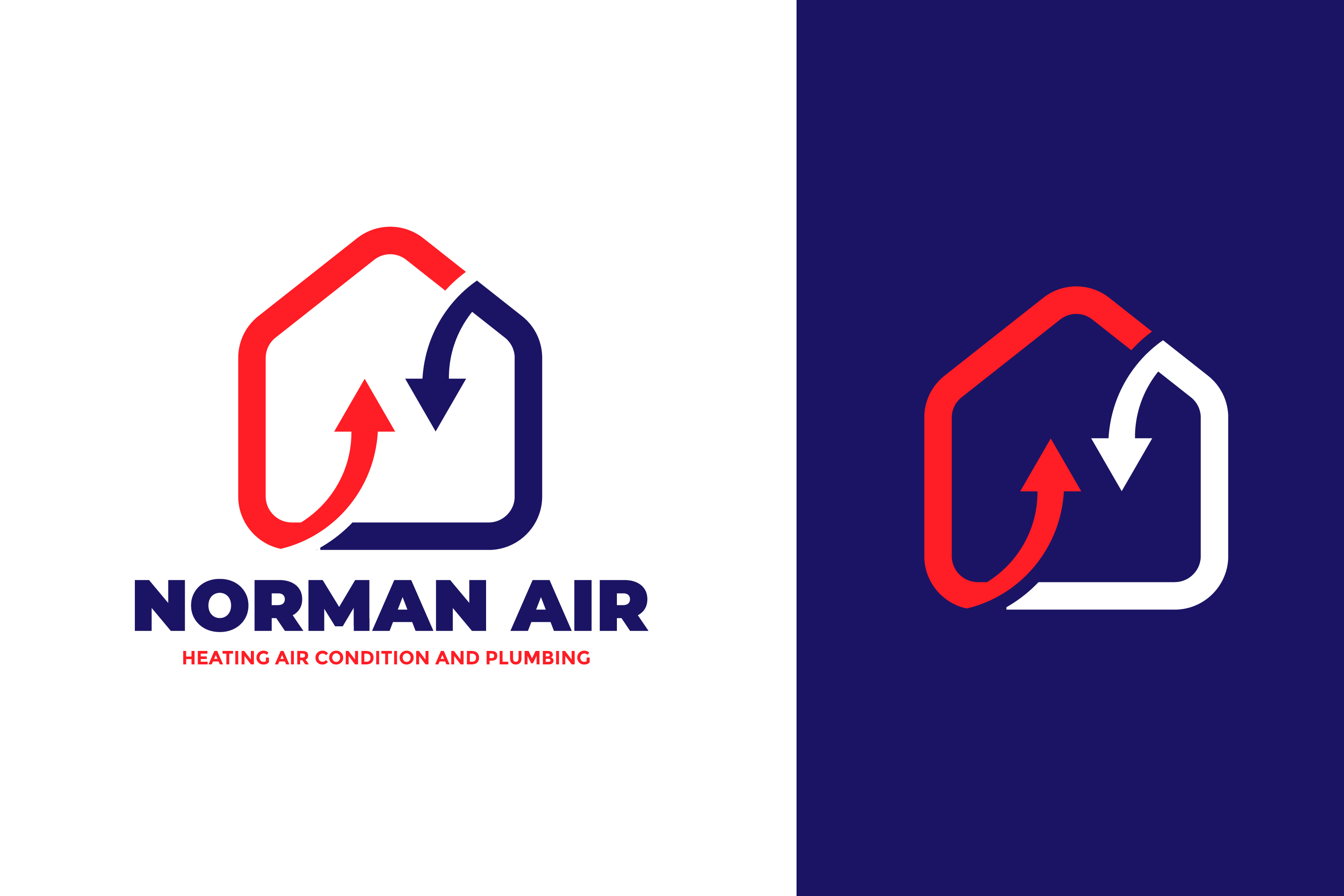 Logo-Design von AHNAF_S für Norman Heating and Air Conditioning | Design #29397727