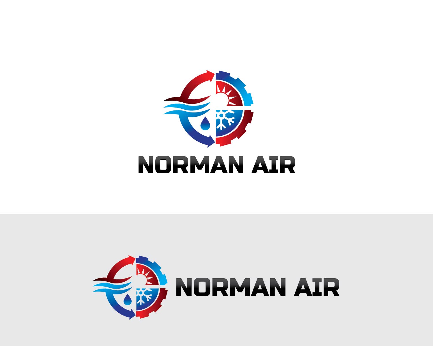 Logo Design by Isnah Logo for Norman Heating and Air Conditioning | Design #29395531