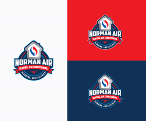 Logo Design by step forward 2 for Norman Heating and Air Conditioning | Design: #29398918