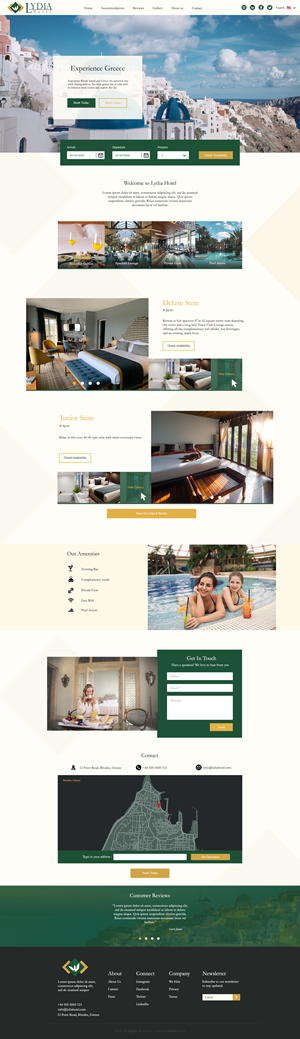 Web Design by C9 Designs for Lydia Hotel SA | Design #29401801