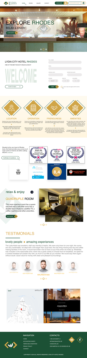 Web Design by A.SDesigns for Lydia Hotel SA | Design #29403451