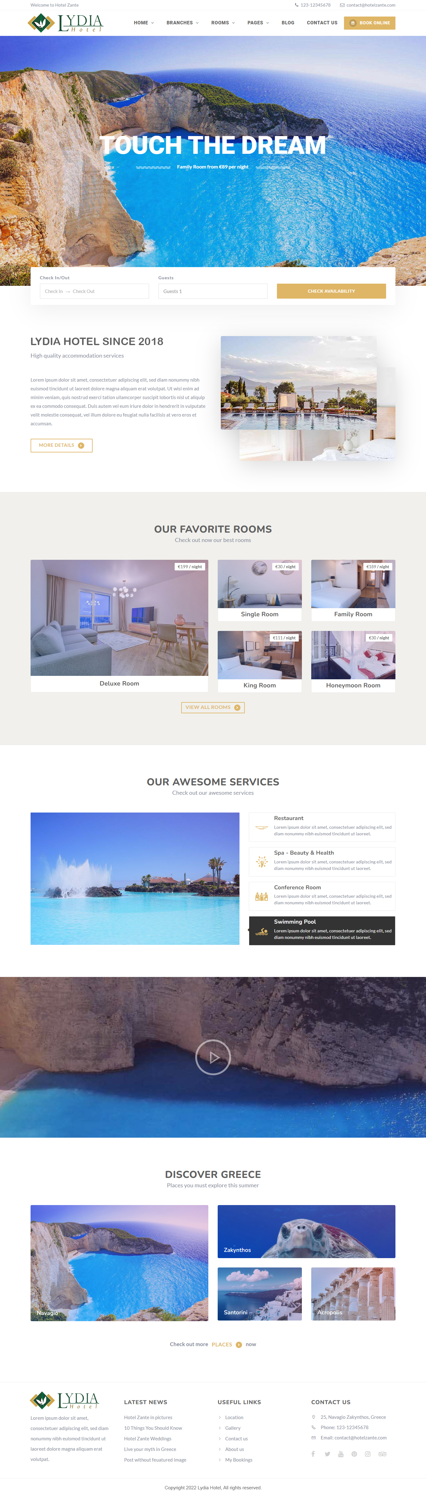 Web Design by M79 for Lydia Hotel SA | Design #29392619