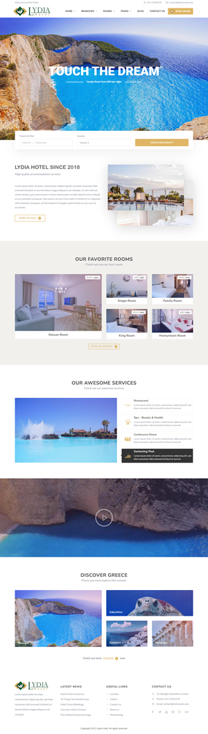 Web Design by M79 for Lydia Hotel SA | Design: #29392619