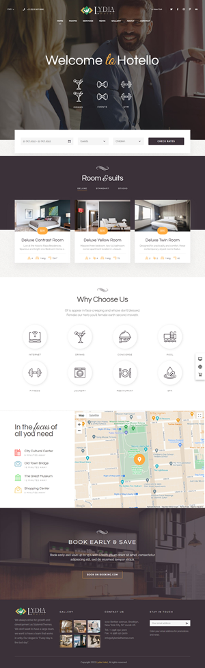 Lydia Hotel, city center modern minimal hotel operating all year round, on Rhodes island Greece | Web-Design von M79