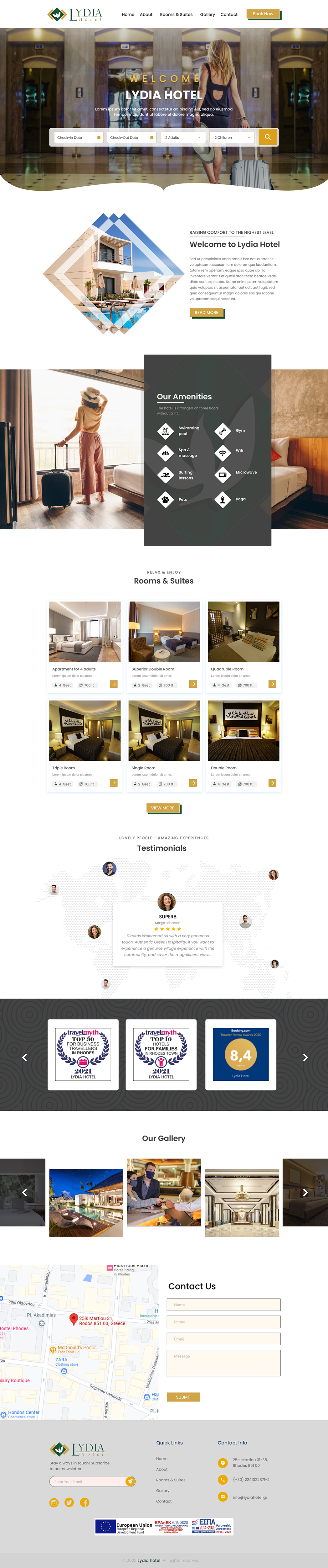 Web Design by AWS for Lydia Hotel SA | Design #29486016