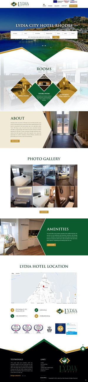Web Design by pb for Lydia Hotel SA | Design #29397156