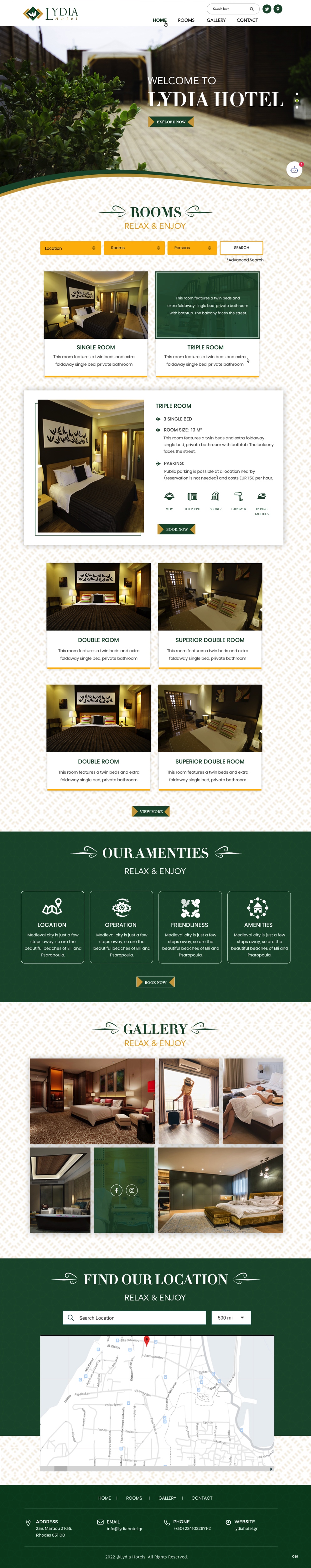 Web Design by pb for Lydia Hotel SA | Design #29401623