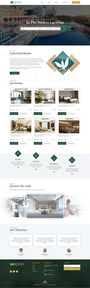 Web Design by sai.designer87 for Lydia Hotel SA | Design: #29397208