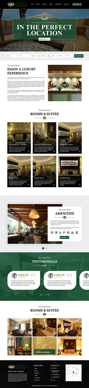Web Design by SAI DESIGNS for Lydia Hotel SA | Design: #29491815
