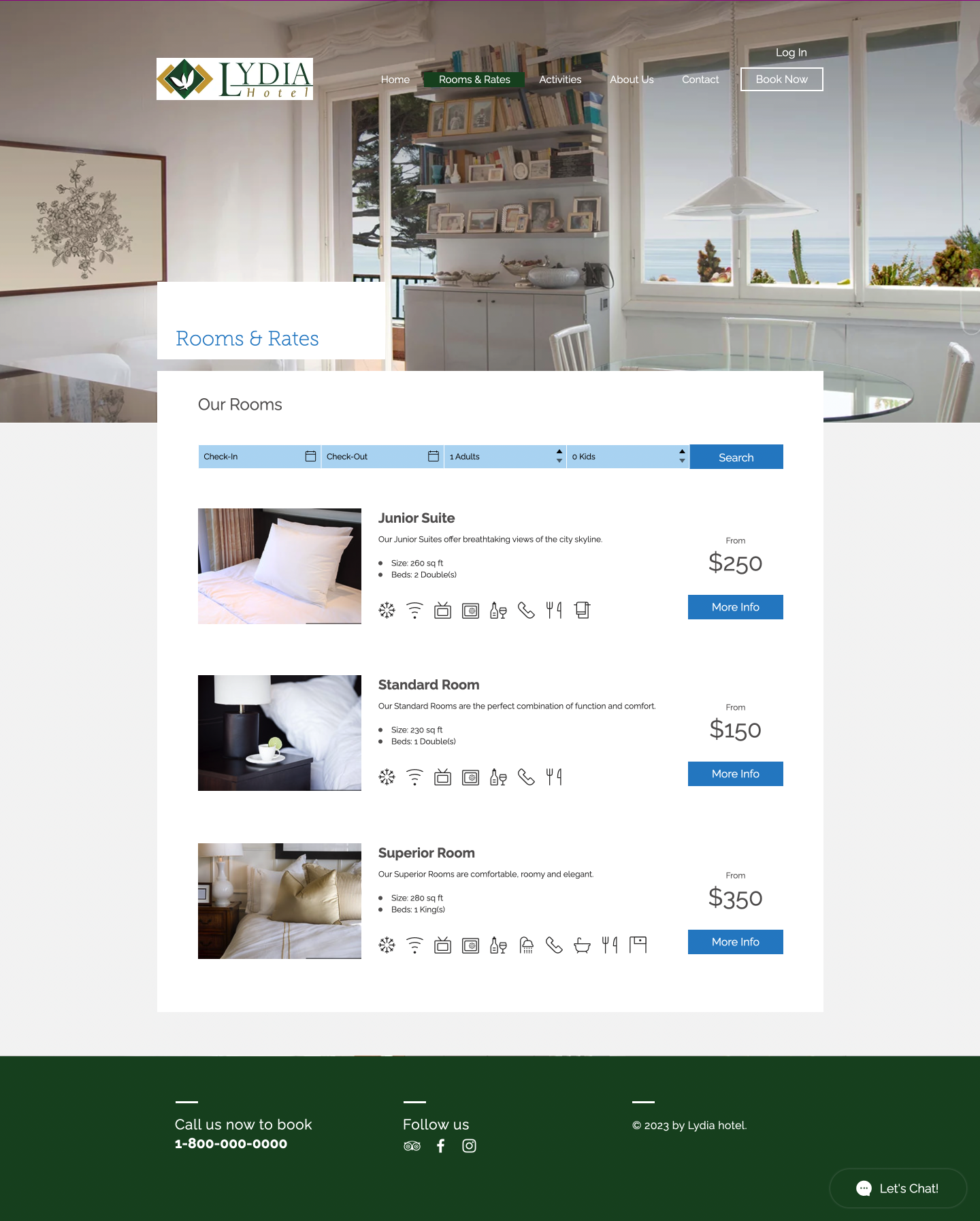 Web Design by Jignesh Chaudhari for Lydia Hotel SA | Design #29402538