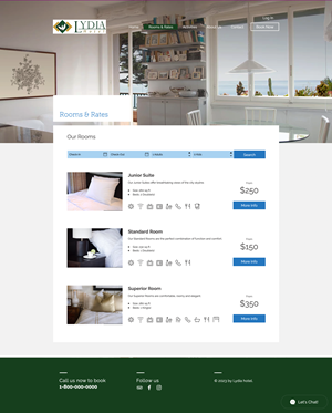 Web Design by Jignesh Chaudhari for Lydia Hotel SA | Design #29402538