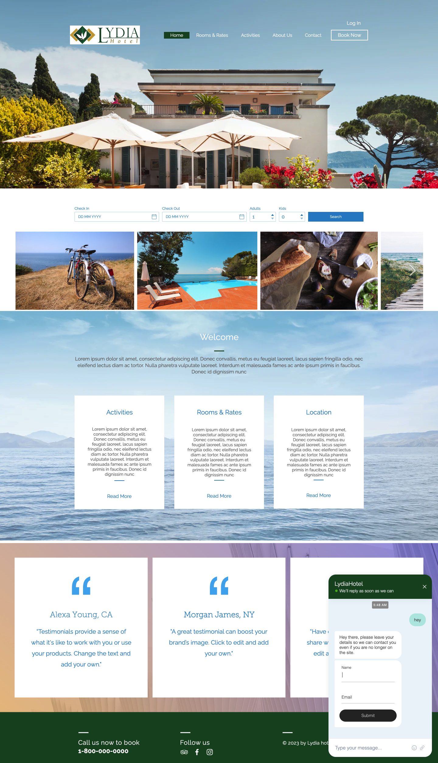 Web Design by Jignesh Chaudhari for Lydia Hotel SA | Design #29402570