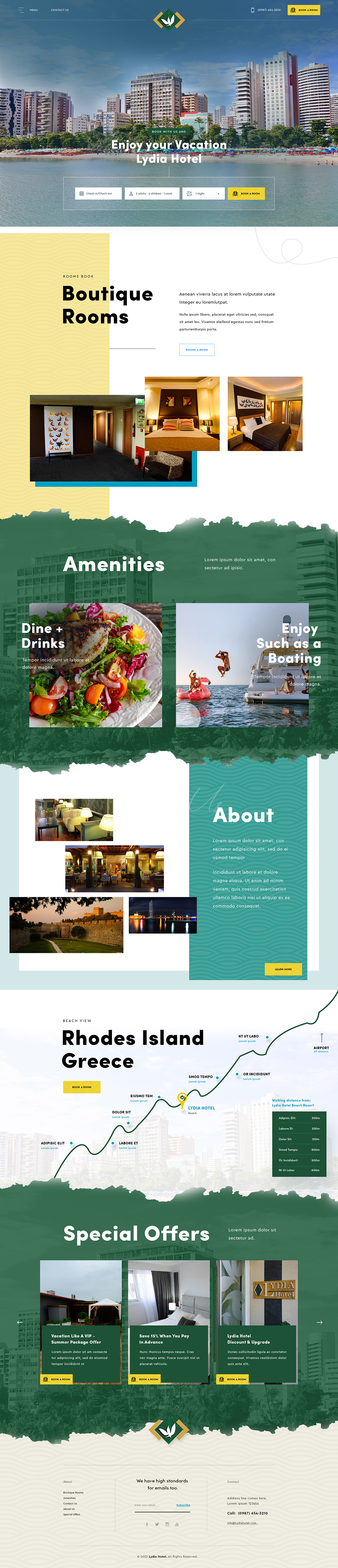 Web Design by Tushar 14 for Lydia Hotel SA | Design #29403013