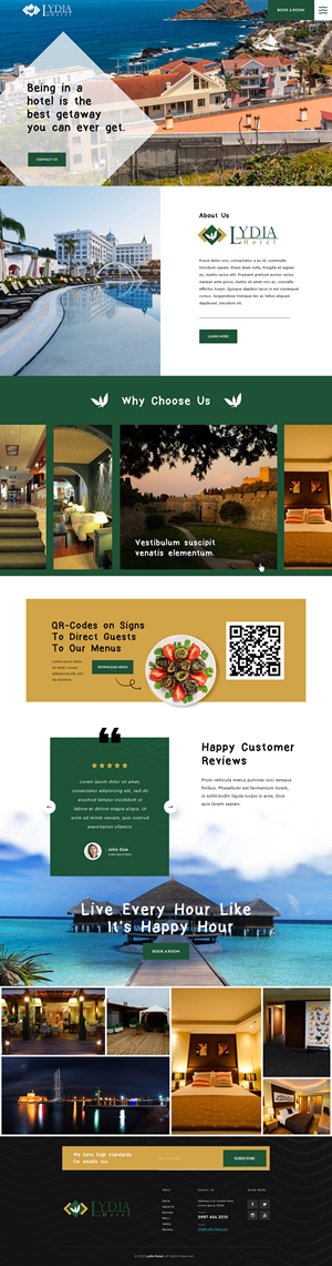 Web Design by Tushar 14 for Lydia Hotel SA | Design: #29403014