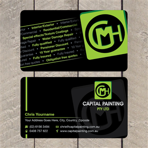 Business Cards for Capital Painting Pty Ltd