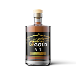 Q.Gold Gin - Bottle label Design | Label Design by ronin71