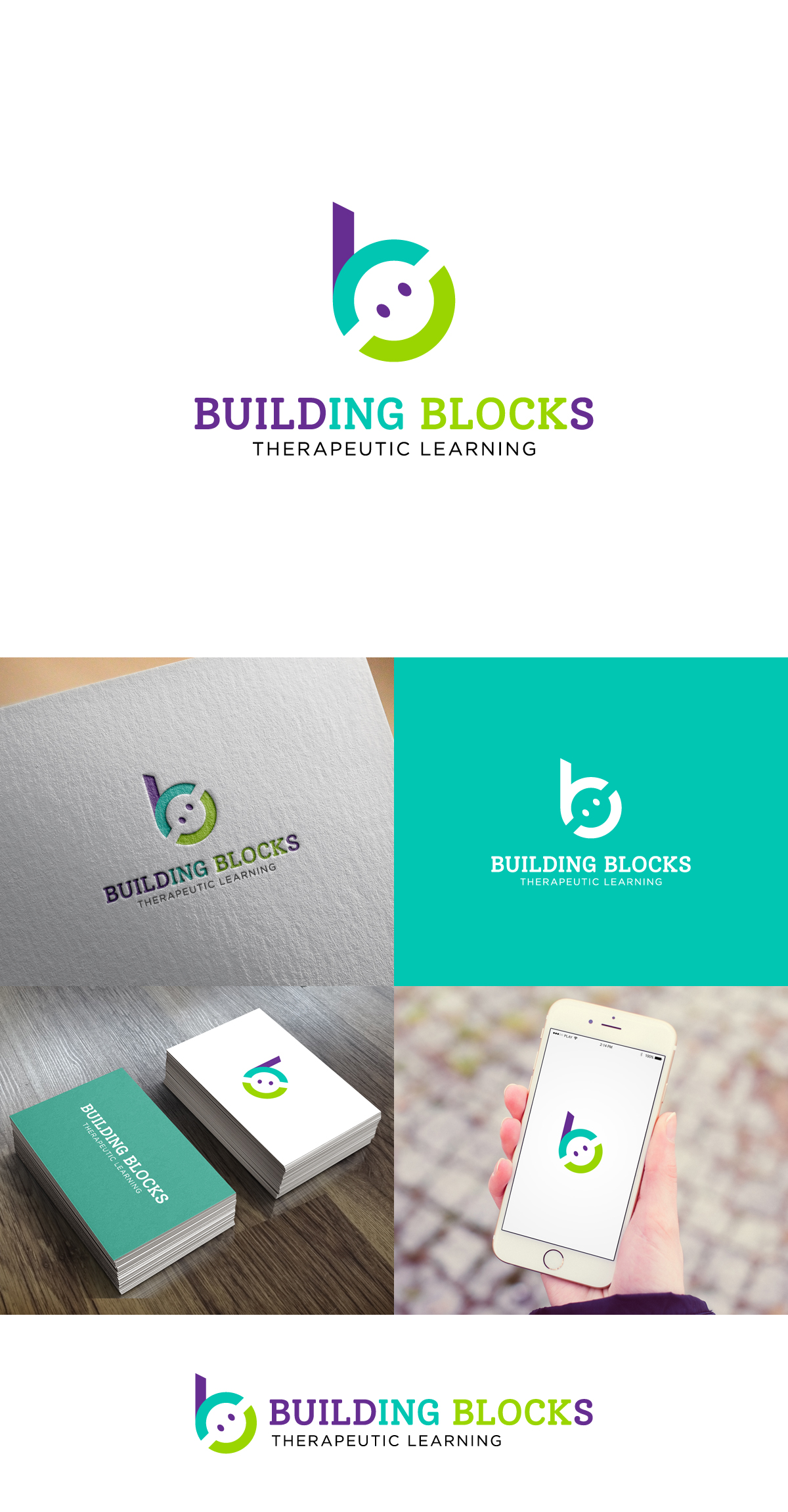 Logo Design by NineOwl for Building Blocks Therapeutic Learning | Design #29405360