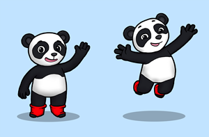 Panda Mascot For Jumping World | Maskottchen-Design von ihlas AKA sali