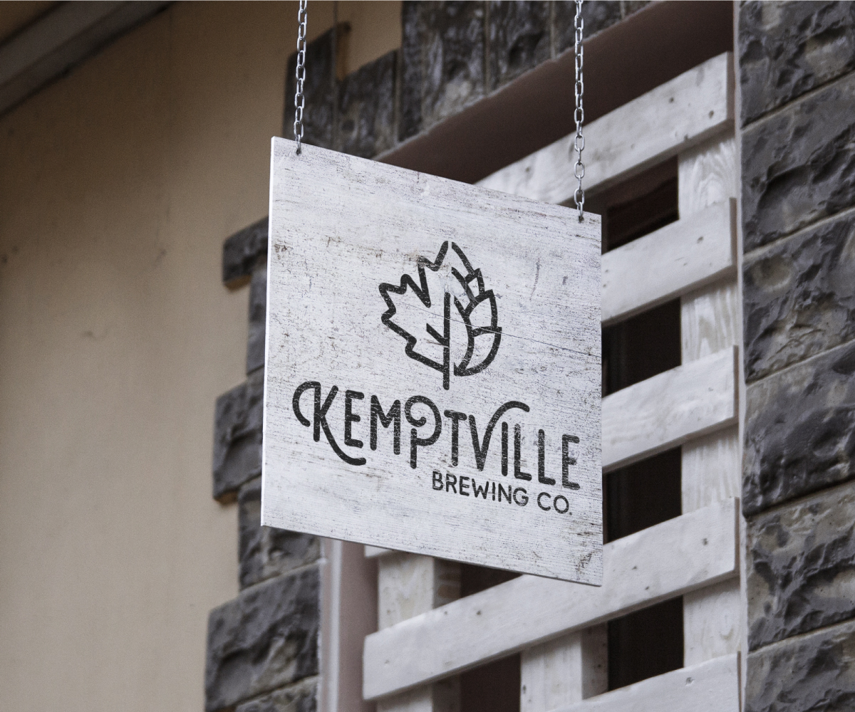 Elegant, Playful, Craft Beer Logo Design for KEMPTVILLE BREWING.CO by