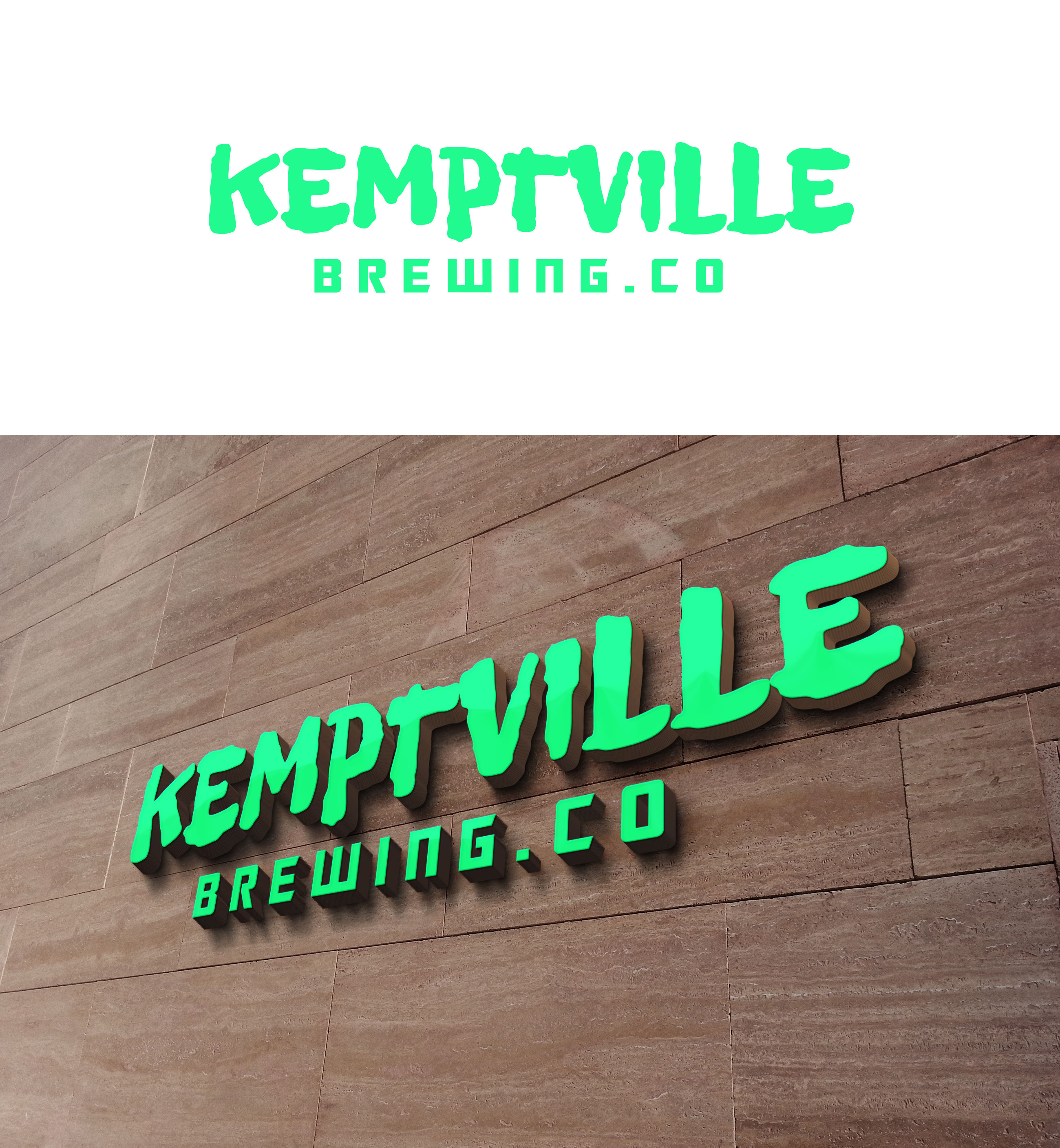 Elegant, Playful, Craft Beer Logo Design for KEMPTVILLE BREWING.CO by