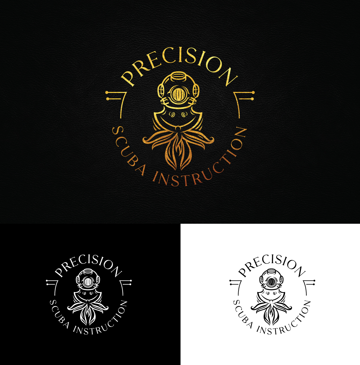 Logo Design by Logo Stock for Precision Scuba Instruction, LLC | Design #29405397