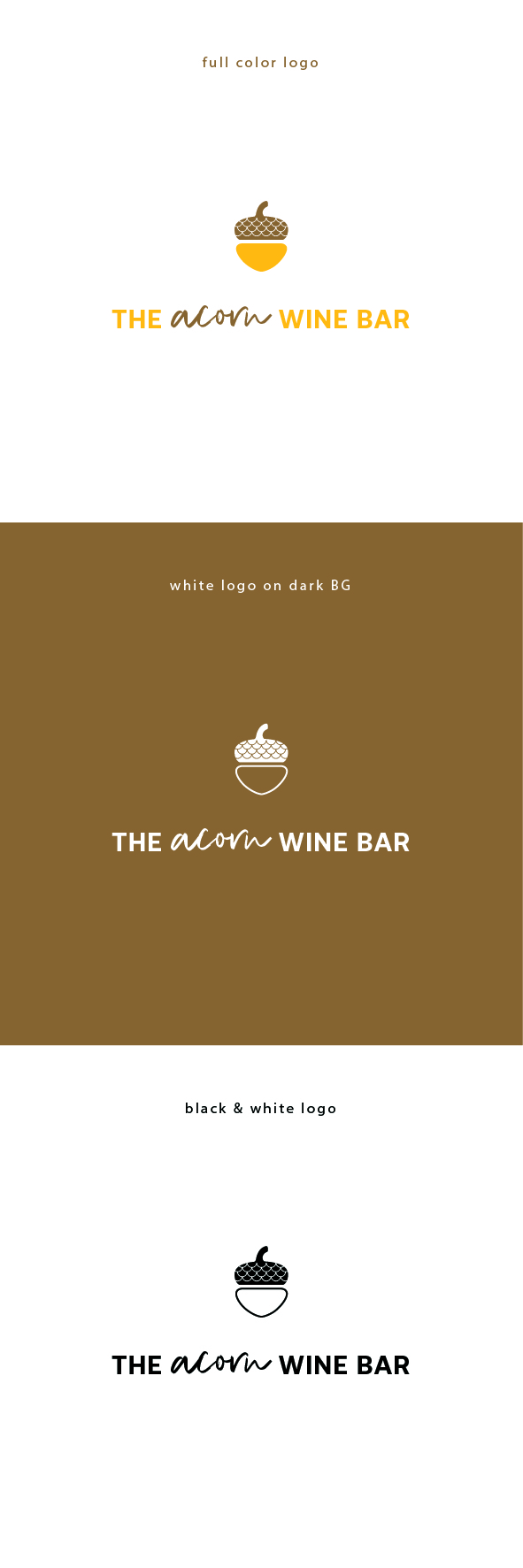 Diseño de Logo por Lammy para The Acorn Wine bar | Diseño #29408536