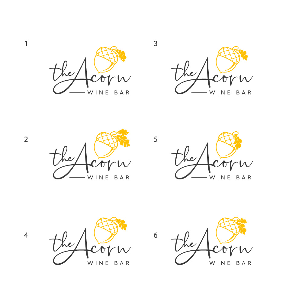 Logo Design by Amethystica for The Acorn Wine bar | Design: #29452366