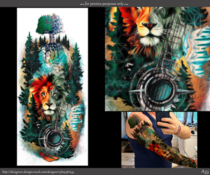 Tattoo sleeve design for left arm
