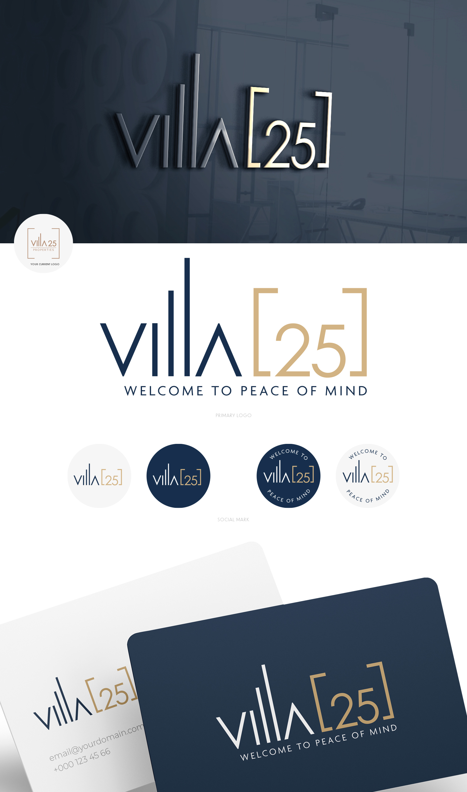 Logo Design by designbysy for Villa 25 Escapes SL | Design #29420289