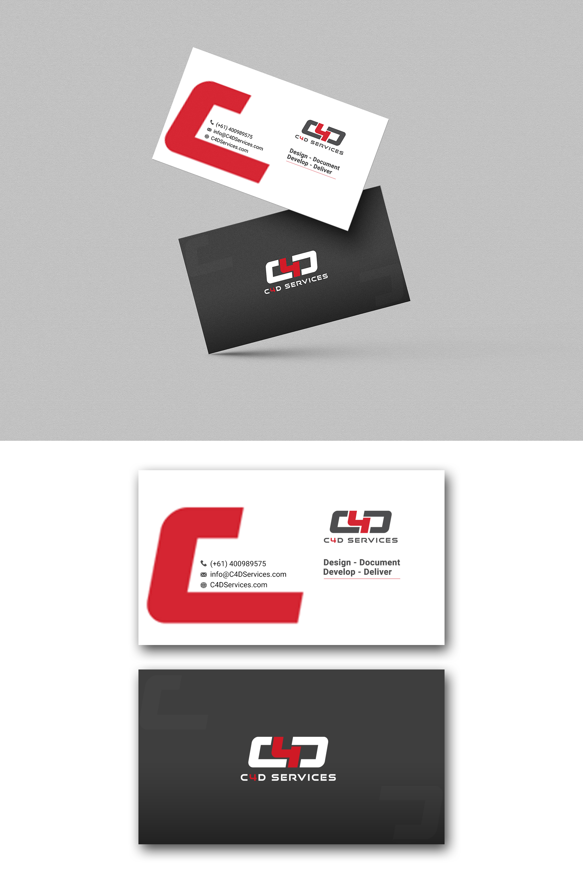 Business Card Design by Design Motion for C4D Services | Design #29441195