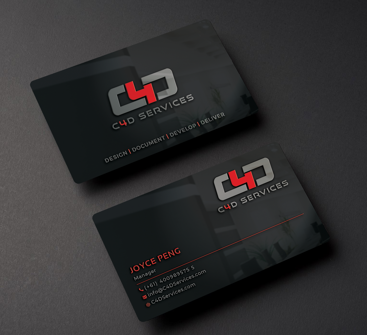Design de Carte de Visite par Creative Moon Design pour C4D Services | Design #29437133