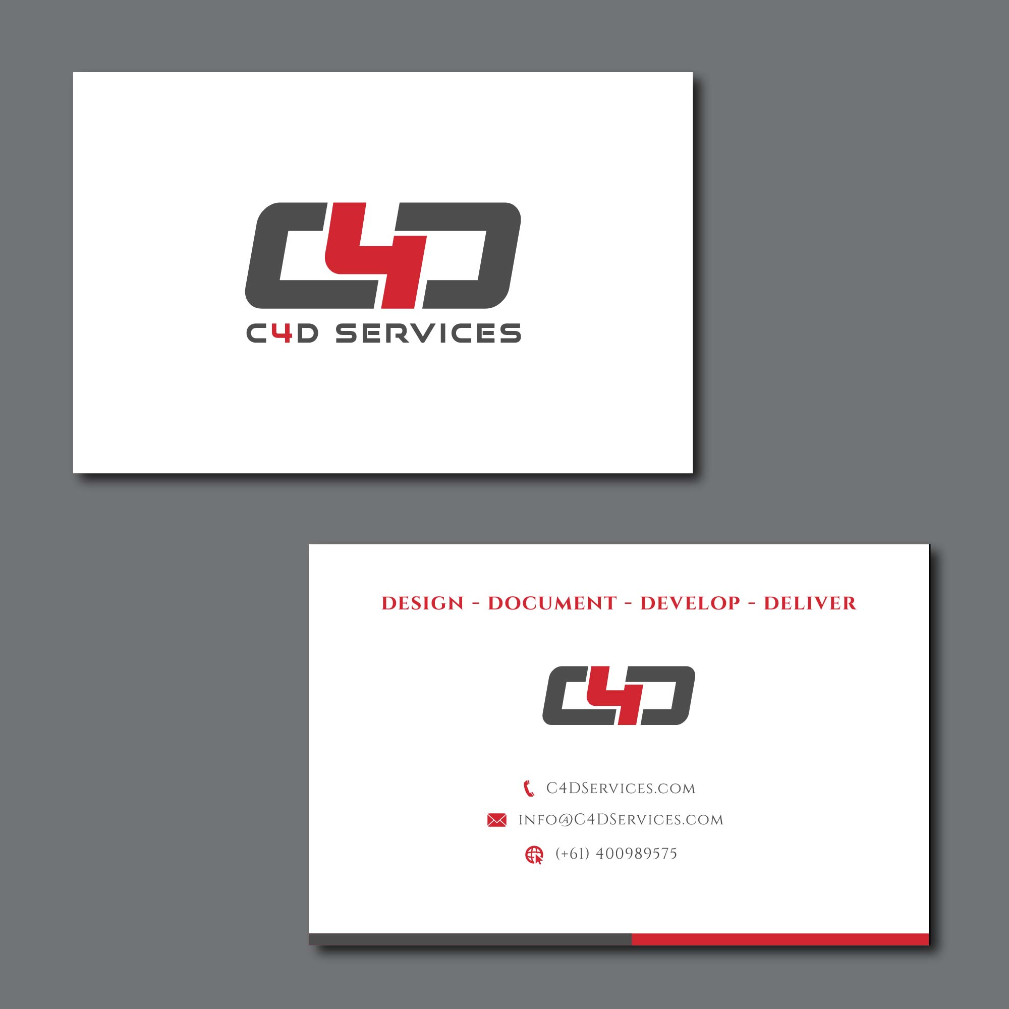 Visitenkarten-Design von T_jenny für C4D Services | Design #29414741