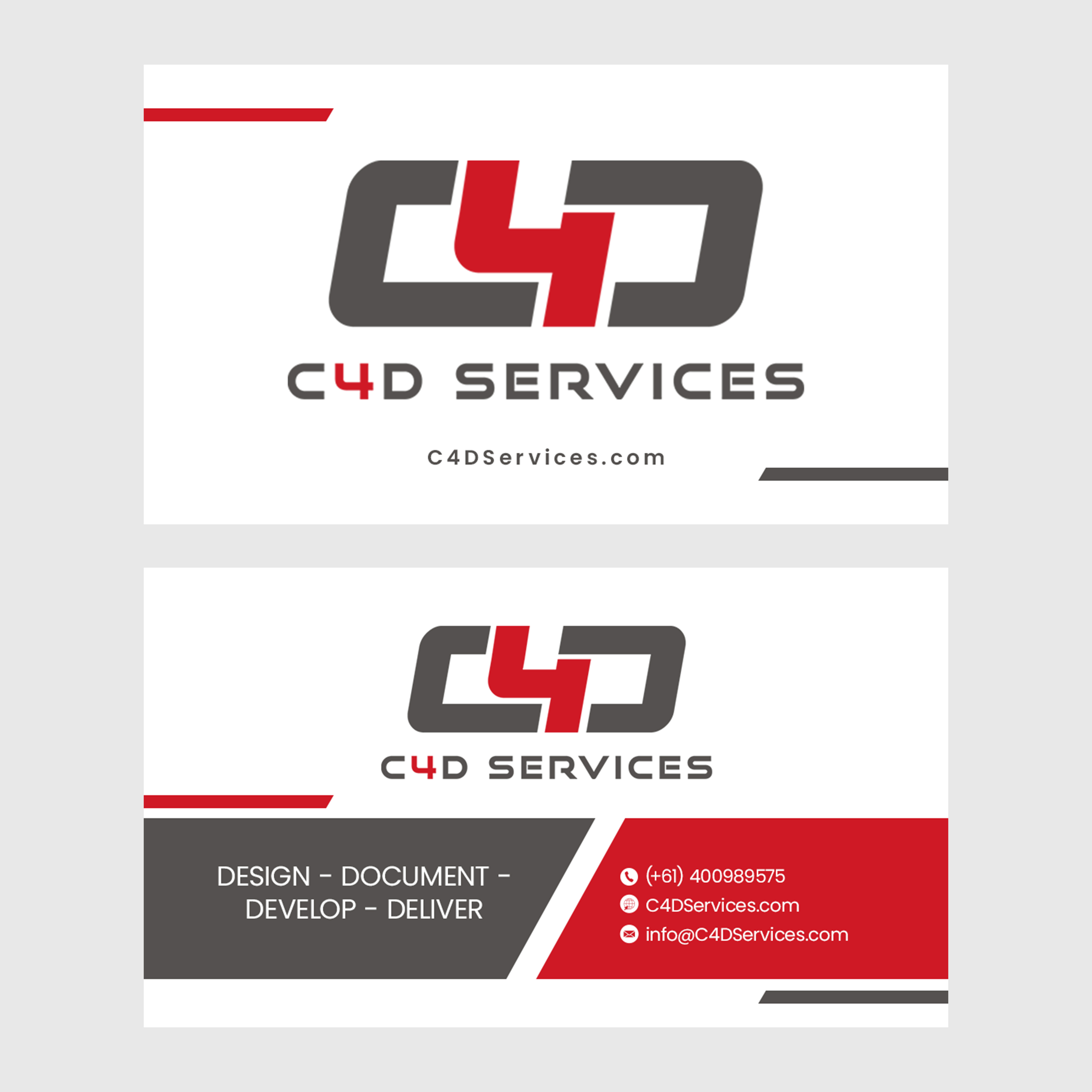 Design de Carte de Visite par Trygve pour C4D Services | Design #29417919