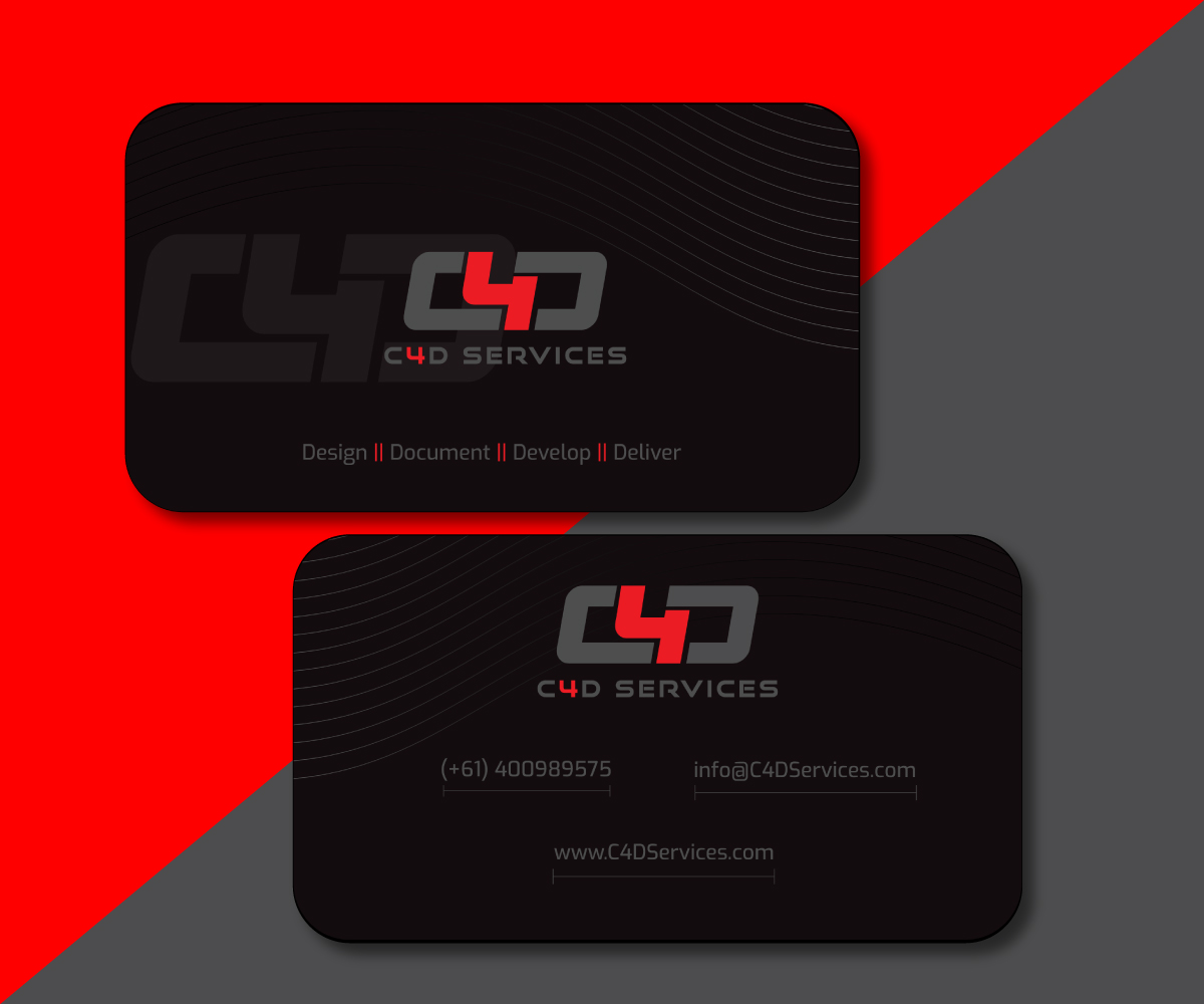 Business Card Design by NedalShaham for C4D Services | Design #29433736