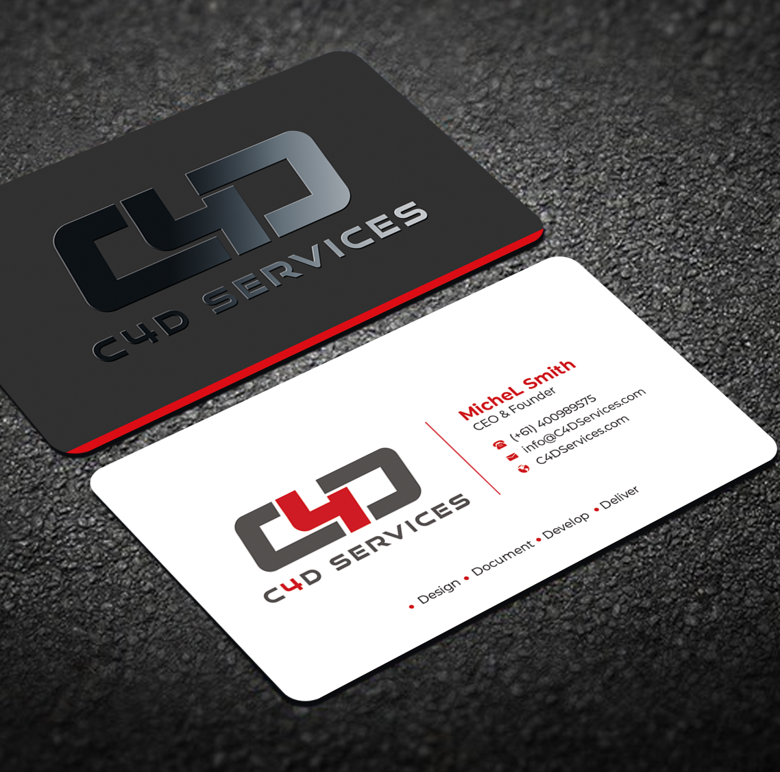 Business Card Design by Graphixpointt for C4D Services | Design #29414115