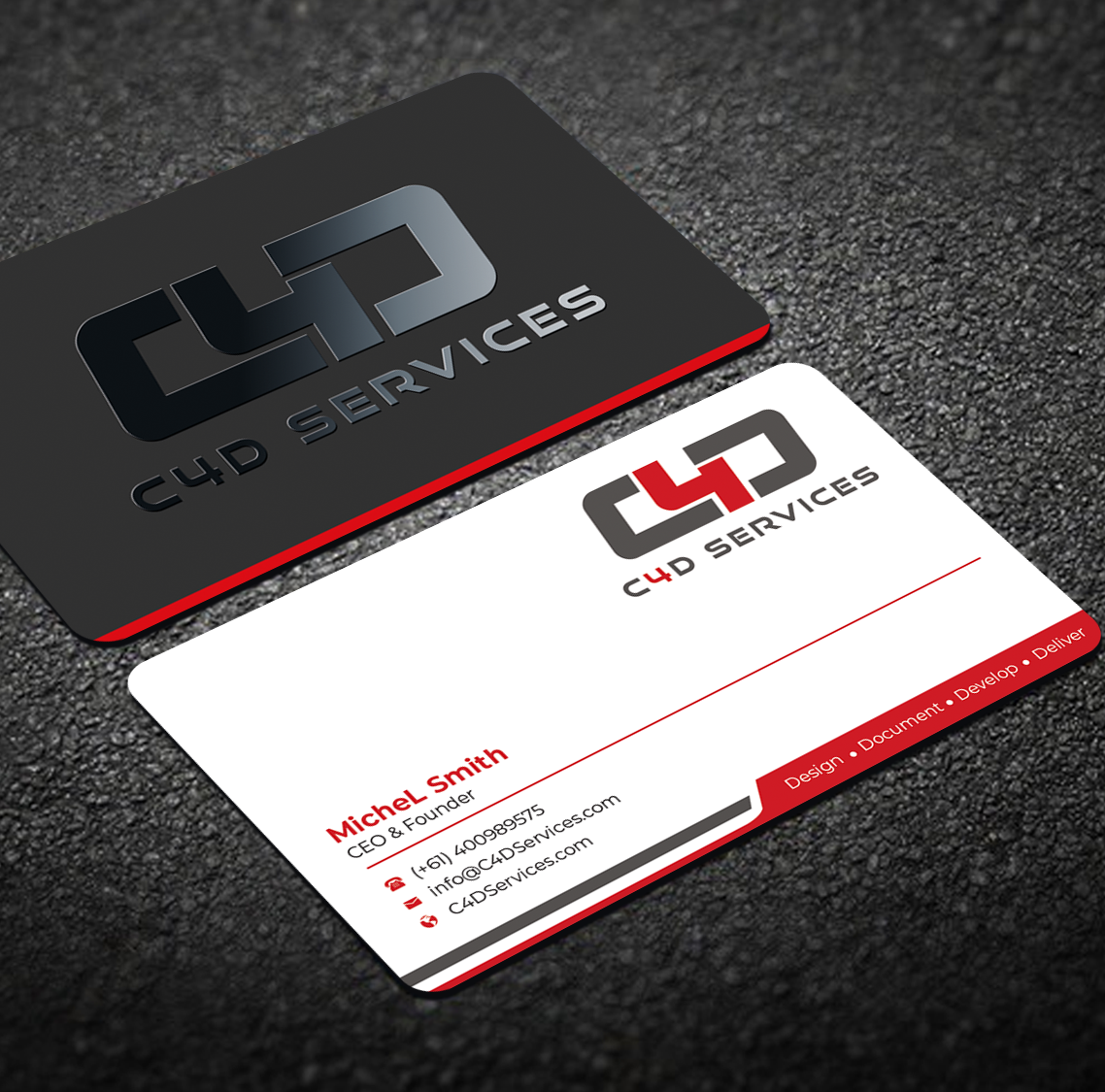 Business Card Design by Graphixpointt for C4D Services | Design #29414117