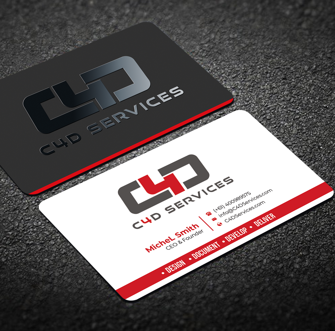 Business Card Design by Graphixpointt for C4D Services | Design #29414118