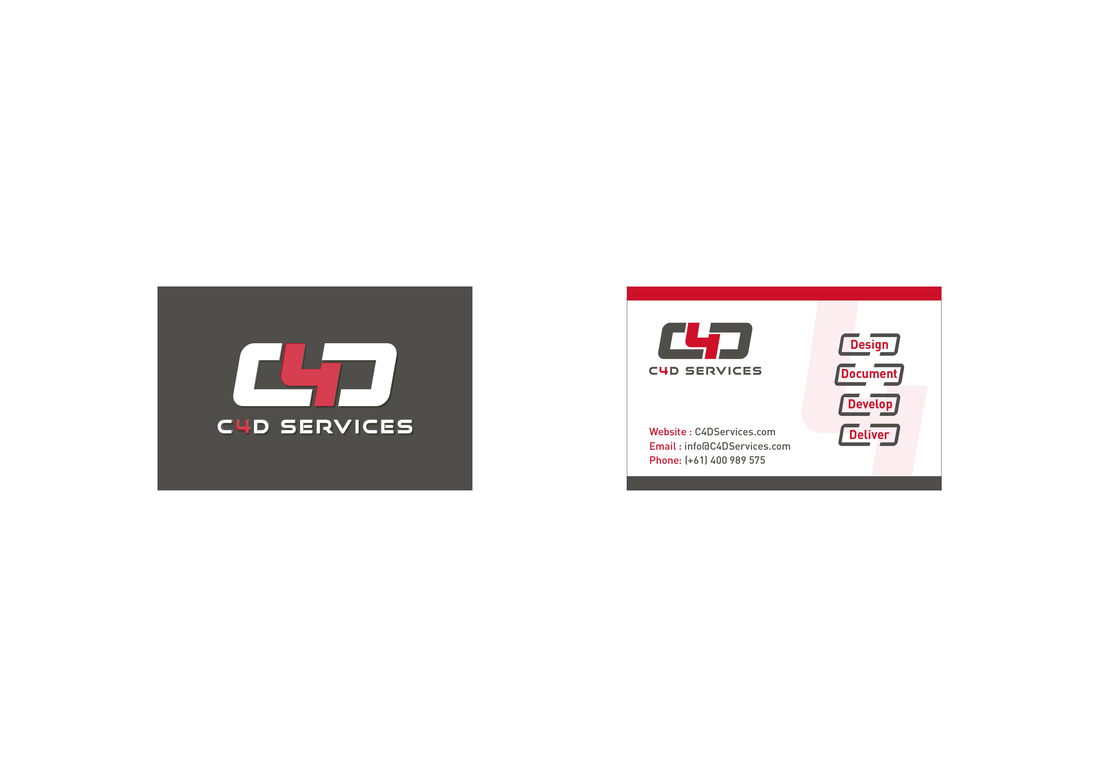 Business Card Design by Belmane for C4D Services | Design #29414424