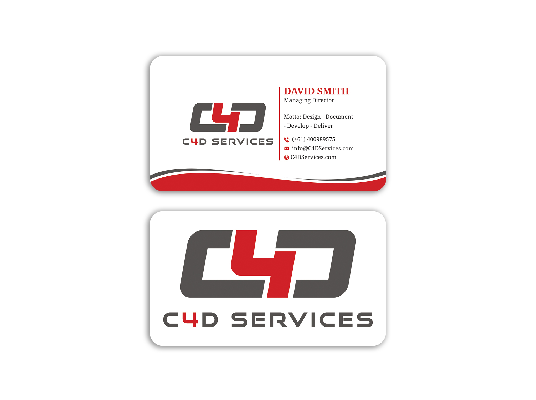 Business Card Design by Expert Bappy for C4D Services | Design #29421341