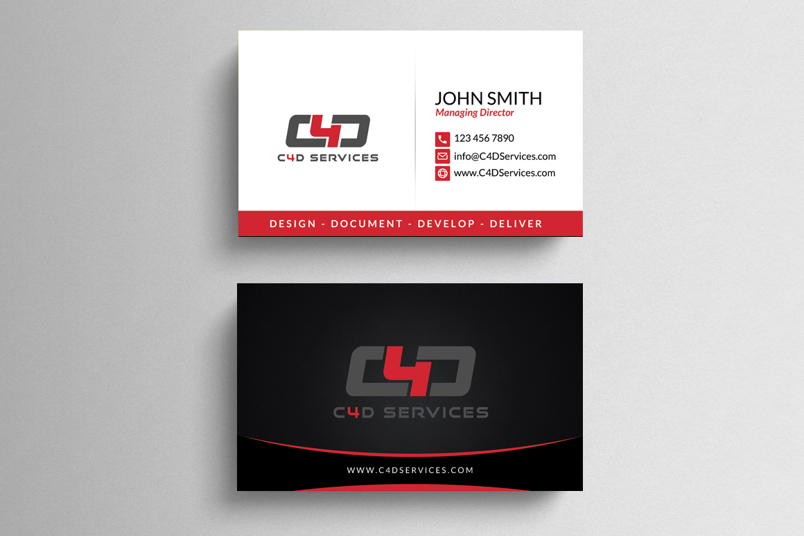 Business Card Design by  Artman for C4D Services | Design #29415044