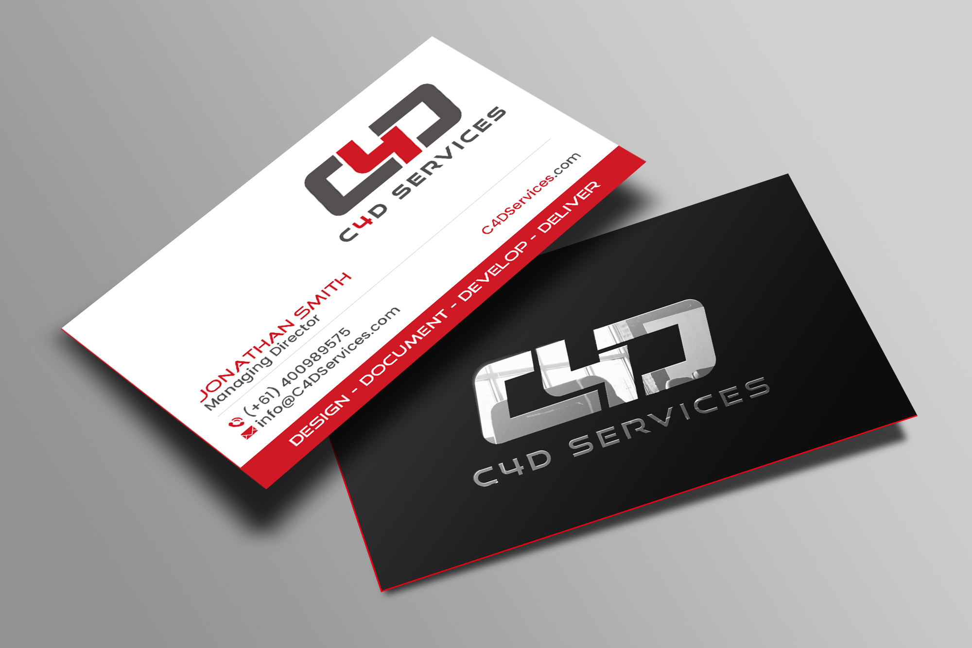 Business Card Design by Creations Box 2015 for C4D Services | Design #29420389