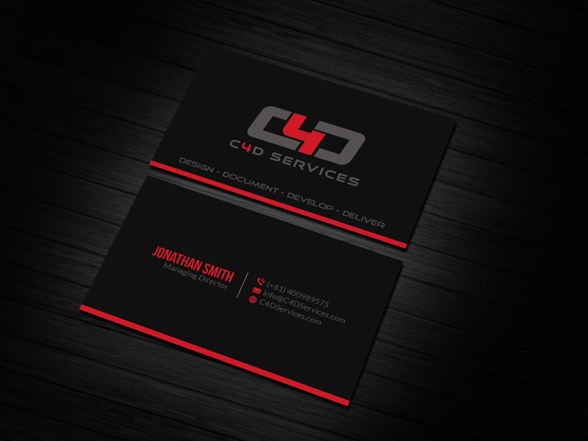 Business Card Design by Creations Box 2015 for C4D Services | Design #29420404