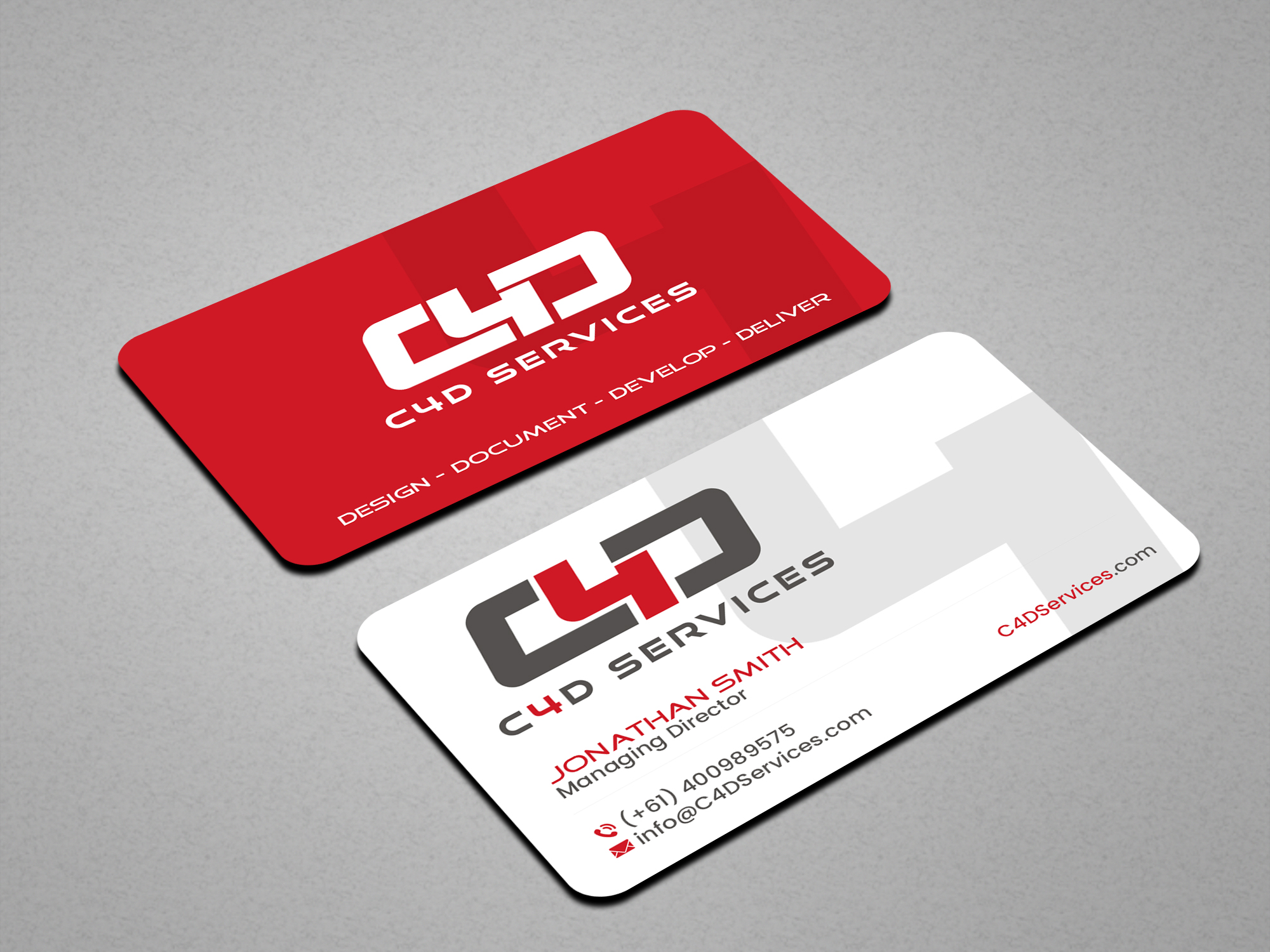 Business Card Design by Creations Box 2015 for C4D Services | Design #29420405