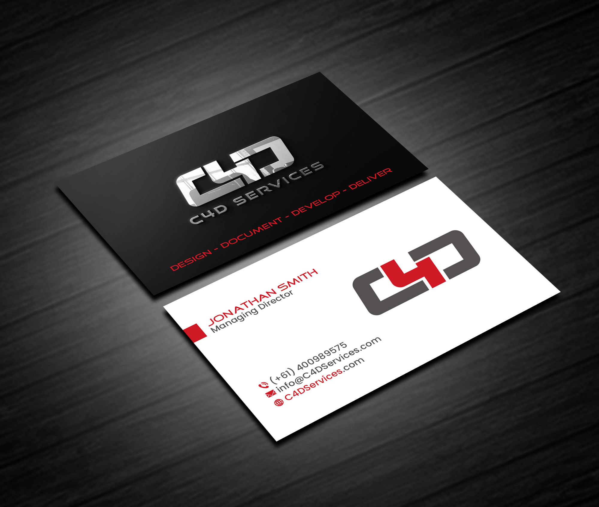 Business Card Design by Creations Box 2015 for C4D Services | Design #29420406