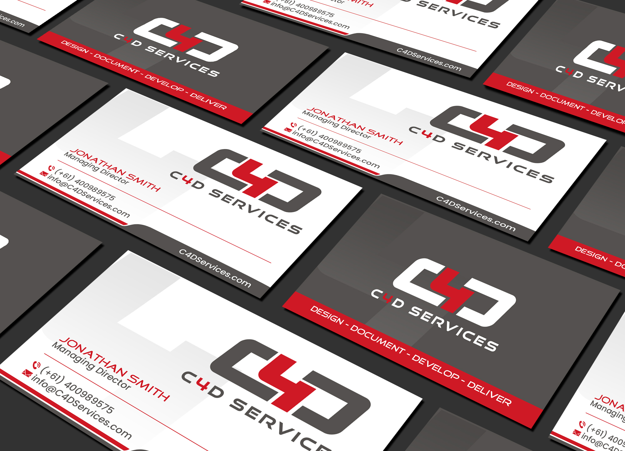 Business Card Design by Creations Box 2015 for C4D Services | Design #29420409