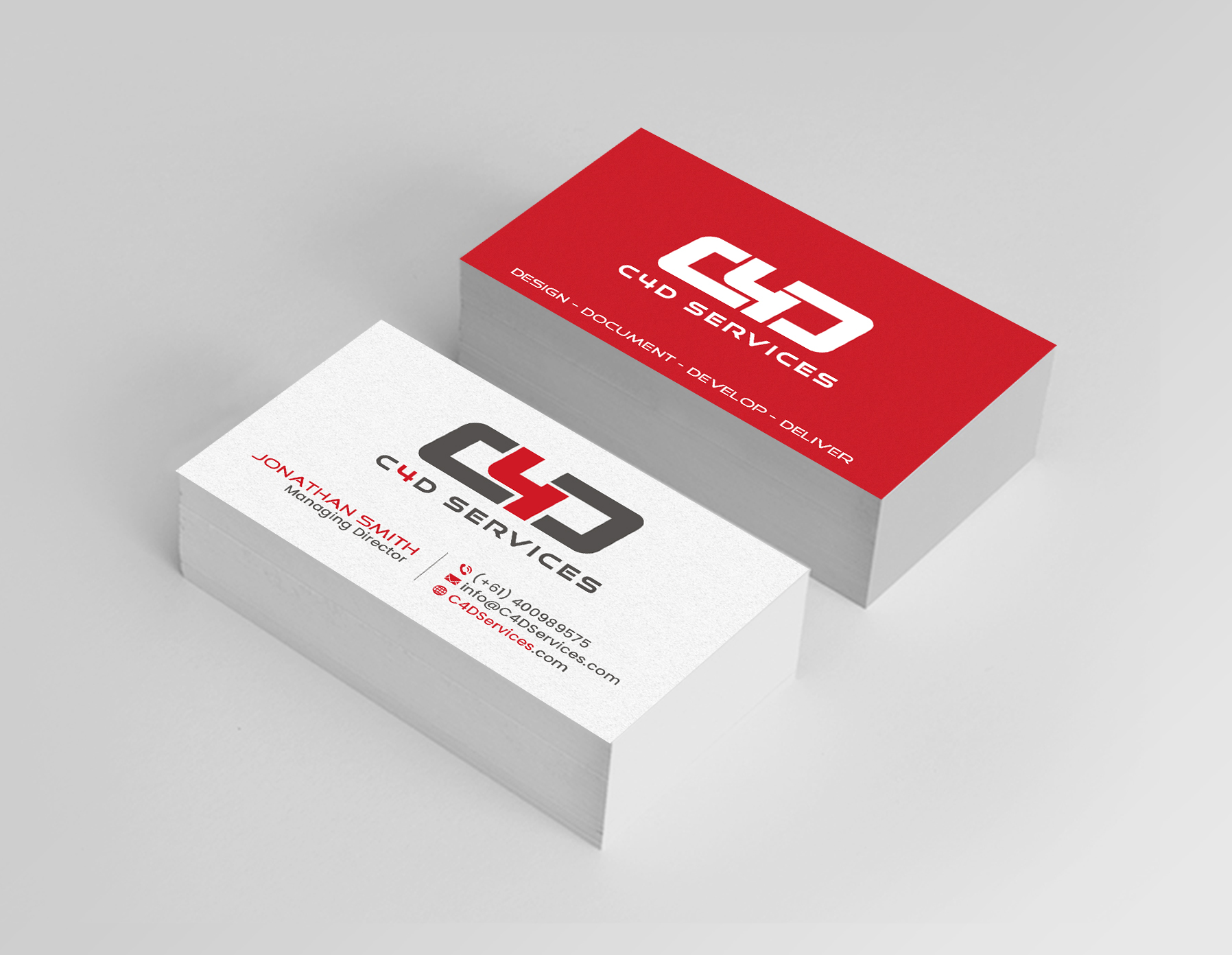 Business Card Design by Creations Box 2015 for C4D Services | Design #29420411